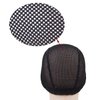 YTBYT 2 Pcs 1.4X3 Inch U Part Wig Cap for Making Wig Lace Wig Cap Dome Mesh Stretch Weaving Wig Caps (Medium Black)