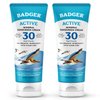 Badger Mineral Sunscreen Cream SPF 30, All Natural Sunscreen with Zinc Oxide, 98% Organic Ingredients, Reef Safe, Broad Spectrum, Water Resistant, Unscented, 2.9 fl oz (2 Pack)