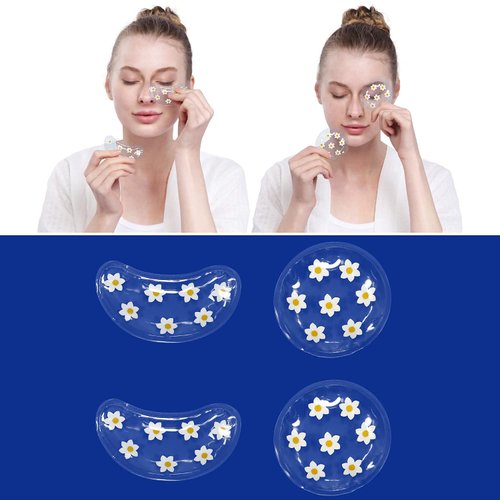 Gel Ice Pack Reusable Cooling Under Eye Pads and Patches, Hot Cold Treatment Pack for Redness,Pain Relief and Eye Relax