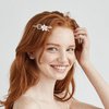 4Pcs Gold Rhinestone Pearl Hair Clips Sparkly Star Clips Flower Small Metal Hair Barrettes Decorative Wedding Hair Accessories for Women Girls Bride