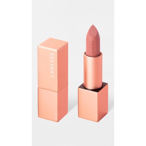 Lawless Women's Forget the Filler Lip-Plumping Line-Smoothing Satin Cream Lipstick, Femme, 0.1 oz/3.7 mL