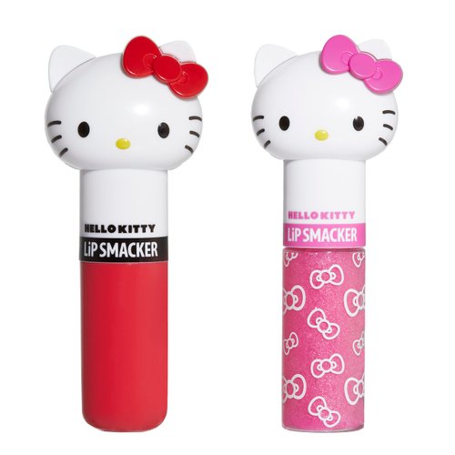 Lip Smacker Lippy Pals Swirls, Sanrio Hello Kitty, Flavored Moisturizing & Smoothing Soft Shine Lip Balm, Hydrating & Protecting Fun Tasty Glossy Finish, Cruelty-Free & Vegan - Cheerful Cherry, Kiwi