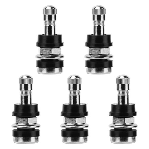 5pcs TR416 Tire Valve Stems - Outer Mount Metal Valve Stem High-Pressure Metal Clamp-in Valves for 0.453" and 0.625" Rim Hole