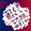 Fourth of July Decorations Temporary Tattoos, Red White and Blue Party Supplies Favors for 4th of July, USA, America, Memorial Day, Independence Day, Labor Day