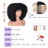Curly Wigs for Black Women Afro Curly Wigs with Bangs Afro Hair Synthetic Heat Resistant Wigs Short Curly Wig