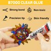20100Pcs Gold Rhinestones with b 7000 Glue for Crafts Clothing Clothes Nails, Gold Flatback Crystals Diamonds for Clothing Fabric Shoes, Flat Back Rhinestones Bulk Bedazzle Kit 2/3/4/5/6mm Gemstones