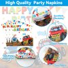 Monster Truck Party Tableware Set Monster Truck Plates and Napkins Monster Truck Party Supplies Decorations for Kids Boys Monster Truck Theme Birthday party Supplies Serves 24