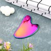 Nuanchu Stainless Steel Gua Sha Facial Tools Guasha for Face Metal Gua Sha Tighten Skin Massage Guasha Beauty Tool for Body Eyes Neck Massager with Travel Pouch Skin Care Gifts (Rainbow Color)