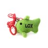 Copa Judaica Chewish Treat Fish Plush Cat Toy with String Attached, 5 by 1.5-Inch, Green