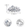 EVER FAITH Austrian Crystal Bridal Hibiscus Cream Simulated Pearl Hair Clip Barrette Blue Silver-Tone