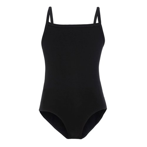 Domusgo Dance Leotard for Girls Camisole Size 6-7 Years Old Black One Piece Sleeveless Ballet Cotton Top
