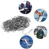 HETH 2000pcs Fishing Worm Hooks High Carbon Steel Wide Gap Offset Fishing Hook Set for Saltwater and Freshwater with 10 Sizes