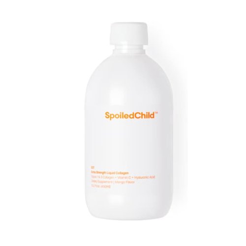 SpoiledChild Collagen Peptides + Vitamin C + Hyaluronic Acid Liquid Collagen Mango Flavor 450 ml (15.2 Fl oz)