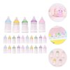 Kichvoe 30 Pcs Doll Bottle Set Miniature Mini Bottle Plastic Mini Milk Bottle Dollhouse Feeding Bottle Novelty Tiny Candy Jar for Baptism DIY Craft