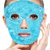 Ice Pack Face Eye Mask for Dark Circles and Puffiness,Gel Cold Cooling Face Mask for Migraines, Headache, Stress and Relaxation (Blue)