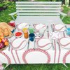 durony 41 Pack Baseball Party Decorations 108 x 54 Inch Plastic Baseball Tablecloth Paper Plates Napkins Disposable for Sports Theme Baseball Party Supplies Serve 20 Guests