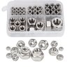 TWCC 95 PCS Assorted Stainless Steel Hex Nuts Assortment Kit M3 M4 M5 M6 M8 M10 Metric Hex Nut Set Hardware