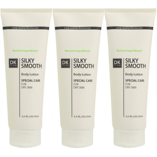 DK ELAN Silky Smooth Body Lotion (Pack of 3) – New natural moisturizer for dry, scaly, itchy skin