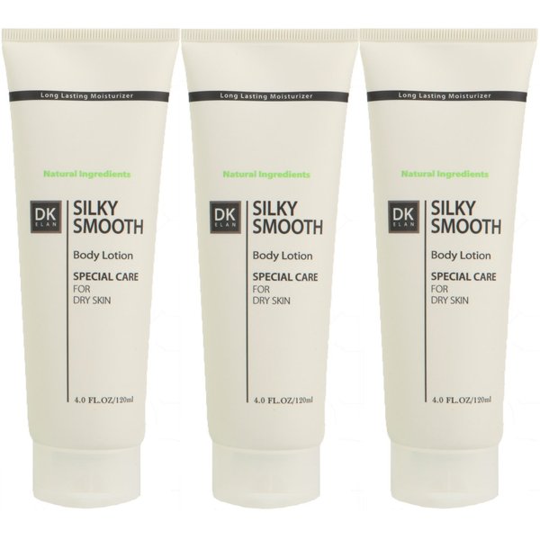 DK ELAN Silky Smooth Body Lotion (Pack of 3) – New natural moisturizer for dry, scaly, itchy skin