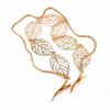 yueton 2pcs Fashion Ladies Hollow Out Leaves Gold Chain Alligator Clips Barrettes Bobby Pin Hair Clips Bride Headwear Edge Clip Clamps Headbands