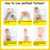 Serencatcher 144 Pcs Softball Temporary Tattoos for Girls, Softball Baseball Party Favors Tattoos Stickers Waterproof for Softball Birthday Party Decorations Softball Gifts Sports Club Team Rewards