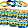 FORSEEZON Packs Happy Hanukkah Party Supplies Hanukkah Silicone Bracelets Jewish Holiday Chanukkah Party Supplies Jewish Party Favors Party Gifts Prize Goodie Bag Favors Rubber Wristbands Beige