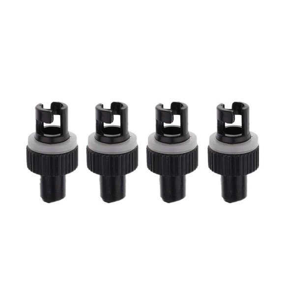 FHelectronic 4 Pieces Air Pump Hose Valve Adapter Black PVC Kayak Inflatable Boat Air Valve HR Hose Adapter Water fit for Boat Kayak Rubber Boats