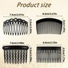 Tyqour 12Pcs French Hair Combs for Women Decorative Hair Comb Clips Plastic French Side Comb French Twist Combs for Girls Women Bridal Wedding Veil Comb(11/15/17/23 Teeth)