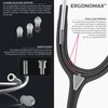 MDF Instruments, ProCardial Cardiology Stethoscope, Stainless Steel, Adult, Dual Head, Black Tube, Black Chestpiece-Headset, MDF797BO