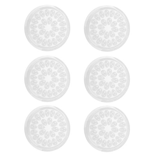 50pcs Eyelash Glue Pallet Disposable Eyelash Glue Holder Transparent Plastic Eye Lash Extension Glue Stand Pad 4.8cm