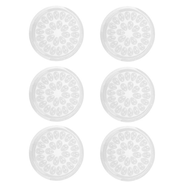 50pcs Eyelash Glue Pallet Disposable Eyelash Glue Holder Transparent Plastic Eye Lash Extension Glue Stand Pad 4.8cm