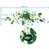 Bride Wedding Hair Comb Green Crystal Golden Bridal Hair Vine Piece Accessories for Women Girls Party Photography (Green)