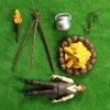 Toyvian Office Decor Miniature Miniature 1 Set Miniature Mini fire Pit Accessory Miniature Camping kit Doll House Camping kit Camping Figurine 3D Miniatures