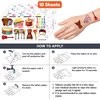 100 PCS Funny Musical Instrument Temporary Tattoos Theme Birthday Party Decorations Supplies Favors Decor Music Guitar Musician Violin Tattoo Stickers Gifts For Kids Boys Girls Class Prizes Carnival
