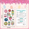 Partywind 145 Luminous Styles Donut Party Supplies Temporary Tattoos for Kids, Glow Donut Ice Cream Birthday Party Decorations Favors for Girls, Donut Themed Tattoo Stickers with Cupcake Candy