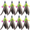 TIENAILING Cat Feather Toys Refills Da Bird Feather Cat Toy, 8 PCS Natural Da Bird Feathers Refill, Cat Wand Replacement Feather for Cat Toys (D)