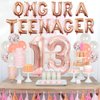 Teenager Birthday Party Decoration 13th Birthday Party Decorations for Girls with Rose Gold Omg Ur A Teenager Balloons Banner Sash Tinsel Cake Topper
