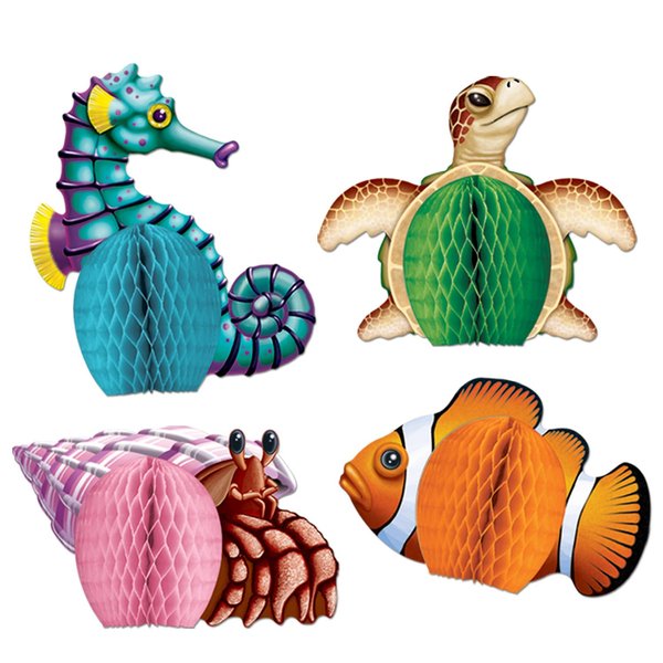 Beistle Sea Creatures Honeycomb Party Decorations