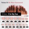 YeeLam Toe Nail Press Ons – 240 Pcs Short French Tip Press on Toenails, Berry Pink Square Shape Matte Toe Nail Tips, Soft Gel Press On Nails Toes, Affordable Luxury Press On Toenails for Women