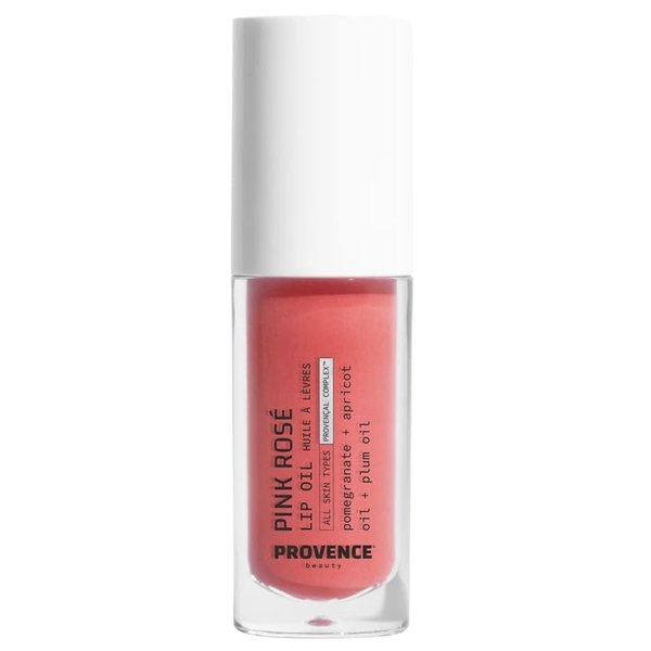 Provence Beauty Pink Rose Lip Oil – For Nourished Lips - Tinted Pink Rose Lip Oil With Hydrating Formula - Enhances Natural Color, Moisturizes And Soothes