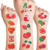 24 Sheets Strawberry Temporary Tattoos, Birthday Decorations Strawberry Party Favors