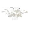 100% Handmade Soft Polymer Clay Flower Wedding Hair Combs Classical Crystal Pearl Wedding Hair Accessories Silver Bridal Hair Comb Jewelry
