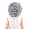 Ufindcos Old Lady Wig Gray Curly Wig for 100 Days of School Short Curly Grandma Granny Costume Wig