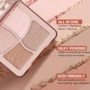 FelinWel Highlight & Contour Makeup Palette - Long-Lasting Matte Shimmer Highlighter Palette and Bronzer Powder for Effortless Blending
