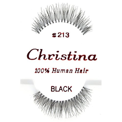 6X Eyelashes - #213 Christina 100% Human Hair Fake Eyelashes