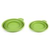 Guardian Gear Portable Dog Bowl Bend-A-Bowls Collapsible Food and Water for Dogs Traveling (Small - 12 Ounce Fern)