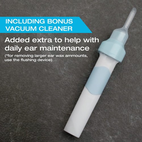 Ear Wax Vacuum Removal Tool by Tilcare - Ear Irrigation Flushing System for Adults & Kids - Perfect Ear Cleaning Kit - Includes Electric Vacuum Tool, Basin, Syringe, Curette Kit, Towel and 30 Tips