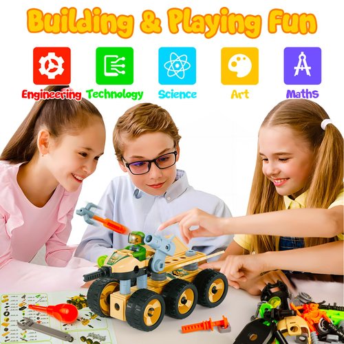 HOMETTER Stem Building Toys, Dinosaur Toys for 5+ Years Old Kids, Engineering Toys Creative Set, Christmas Ideas Gift for Boys Age 5 6 7 8 9 10+ Years Old