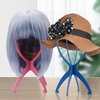 XCZYN Wig Stand Portable Collapsible Wig Head for Short Wigs Durable Plastic Wig Display Folding Wig Holder Wig Dryer Travel Short Hair Extensions Stands (1Pc Black)