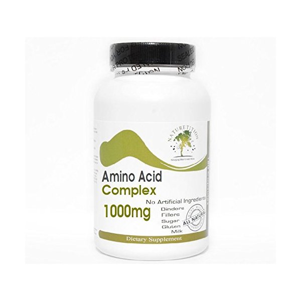 Naturetition Supplements Amino Acid 1000mg Complex ~ 200 Capsules - No Additives